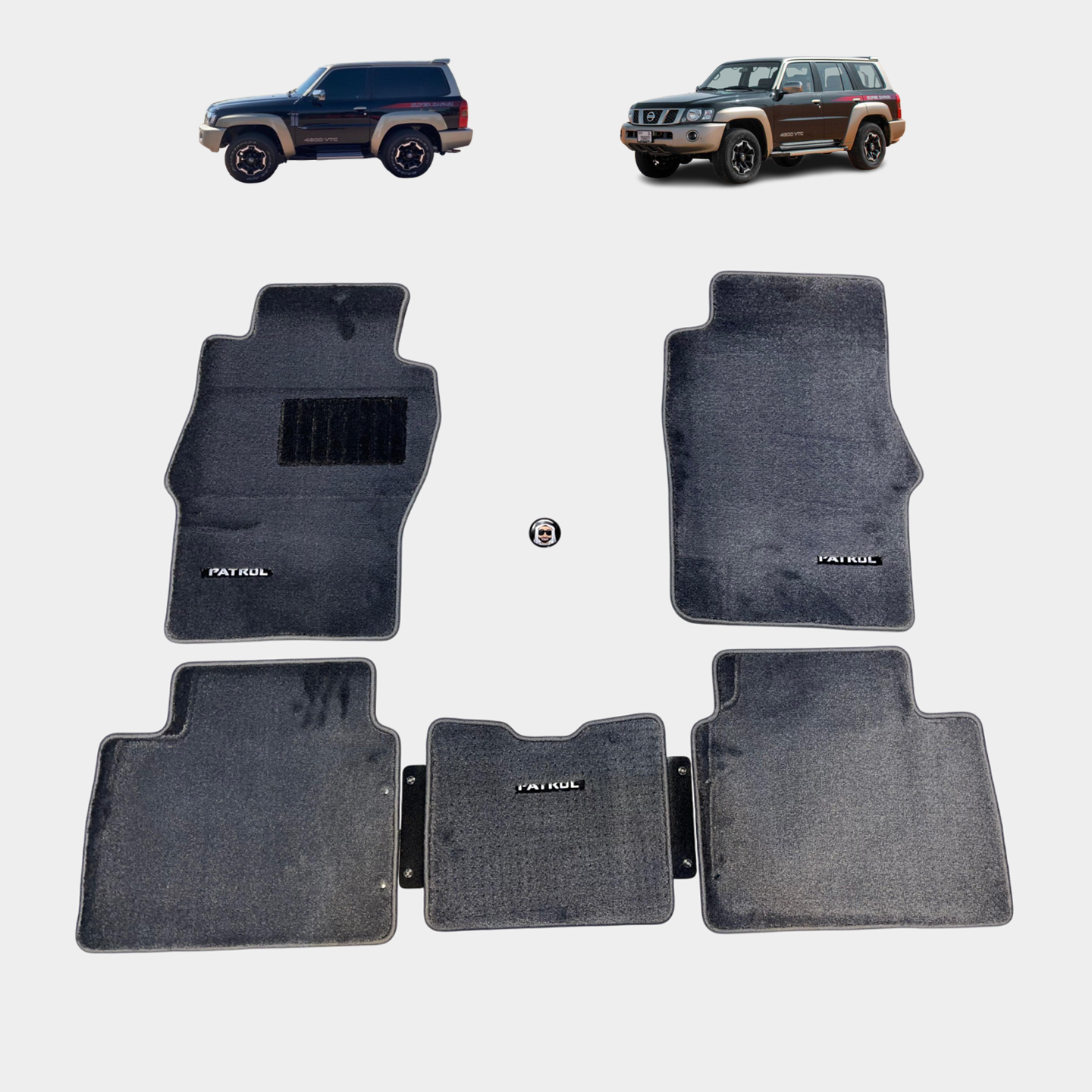 Grey Floor Mats Nissan Patrol Y61 VTC GU (with PATROL Logo)