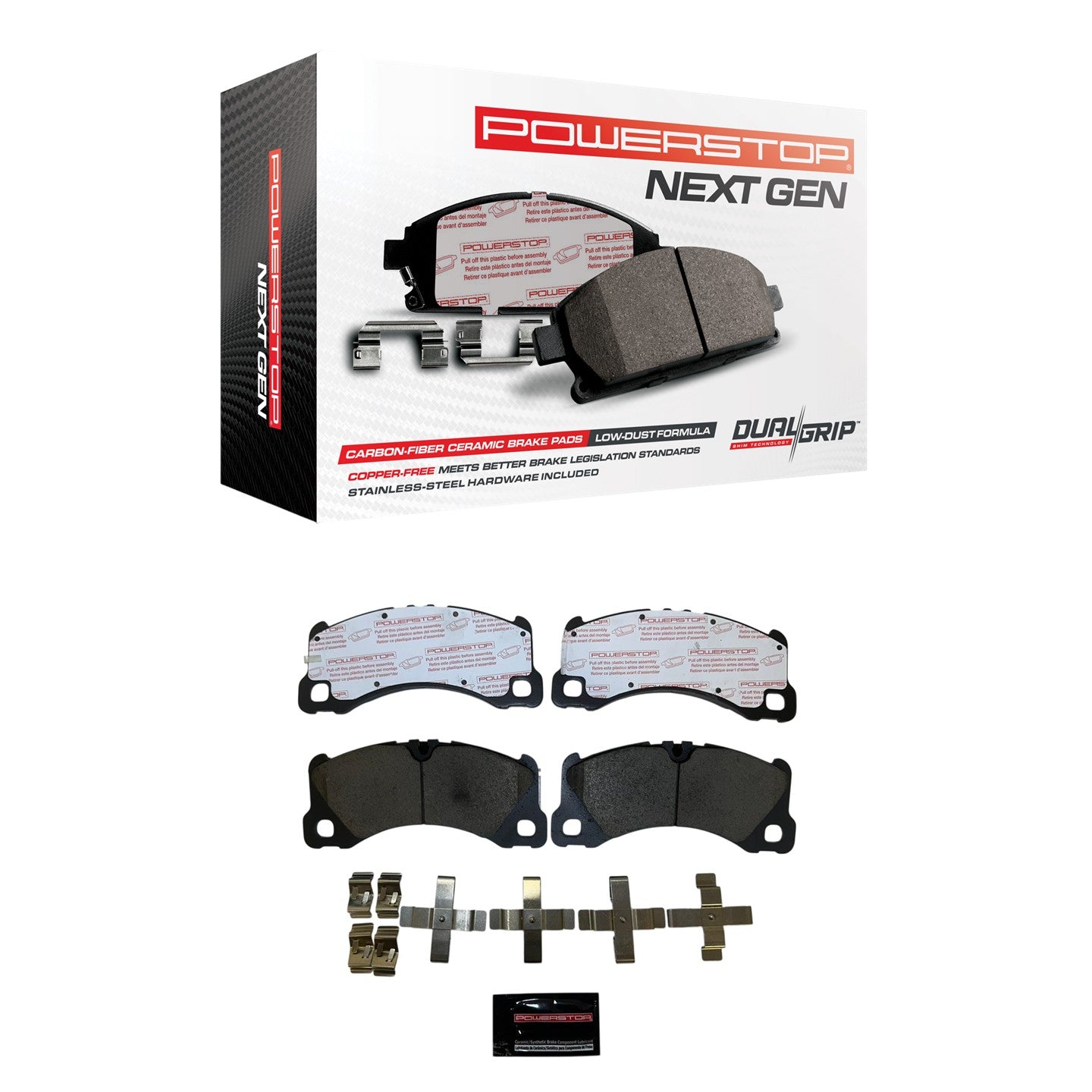 Porsche VW - Front Carbon Fiber Ceramic Brake Pads by PowerStop NextGen NXE-1577