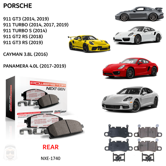 Panamera 911 - Rear Carbon Fiber Ceramic Brake Pads by PowerStop NextGen (Porsche)