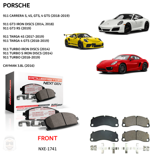 Porsche 911 - Front Carbon Fiber Ceramic Brake Pads by PowerStop NextGen (NXE-1741)