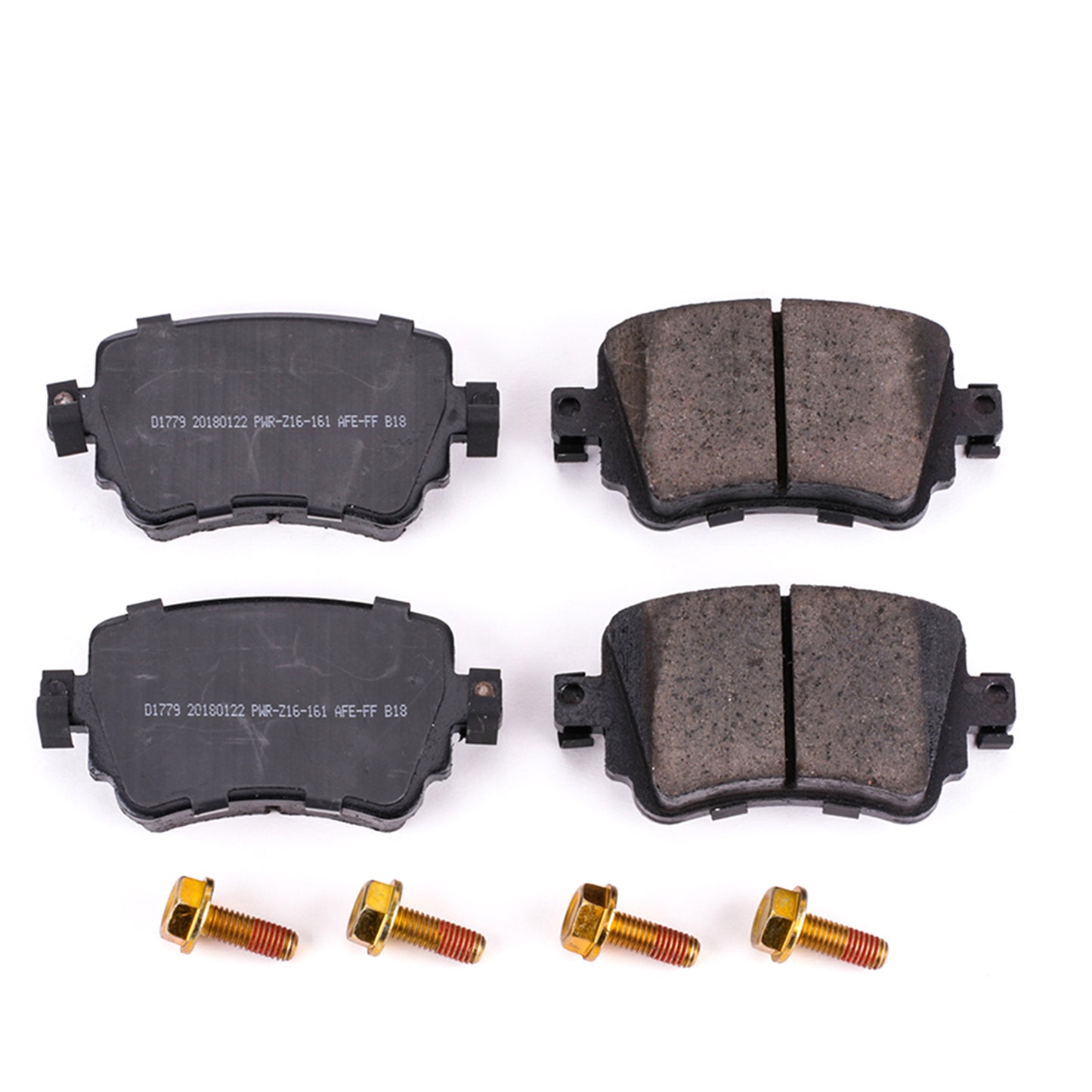 VW Audi (2015-2022) - Rear Carbon Fiber Ceramic Brake Pads by PowerStop NextGen (Golf GTI USA Specs Volkswagen Passat Audi Q3 Quattro) (NXE-1779)