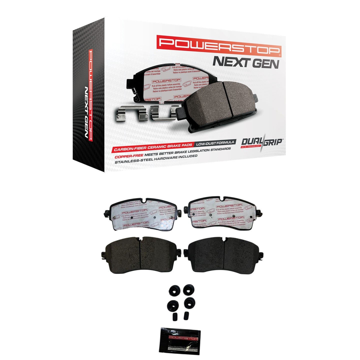 Front Carbon Fiber Ceramic Brake Pads by PowerStop NextGen NXE-2133