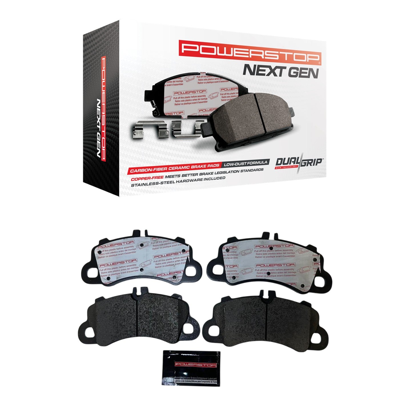 Front Carbon Fiber Ceramic Brake Pads by PowerStop NextGen NXE-2192