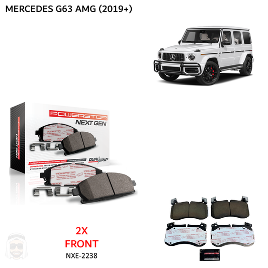 Mercedes G63 AMG 2019+ Front Carbon Fiber Ceramic Brake Pads by PowerStop NextGen (NXE-2238)