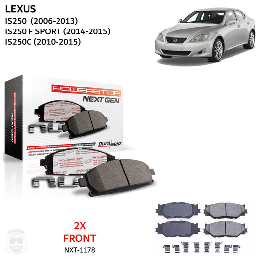 Lexus IS250 (2006-2015) - Front Carbon Ceramic Brake Pads by PowerStop NextGen (IS250C F Sport) (NXT-1178)