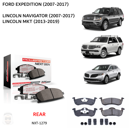 Expedition Navigator (2007-2017) - Rear Carbon Fiber Ceramic Brake Pads by PowerStop NextGen (Ford Lincoln MKT) (NXT-1279)