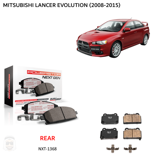 Lancer Evolution (2008-2015) - Rear Carbon Fiber Ceramic Brake Pads by PowerStop NextGen (Mitsubishi) (NXT-1368)