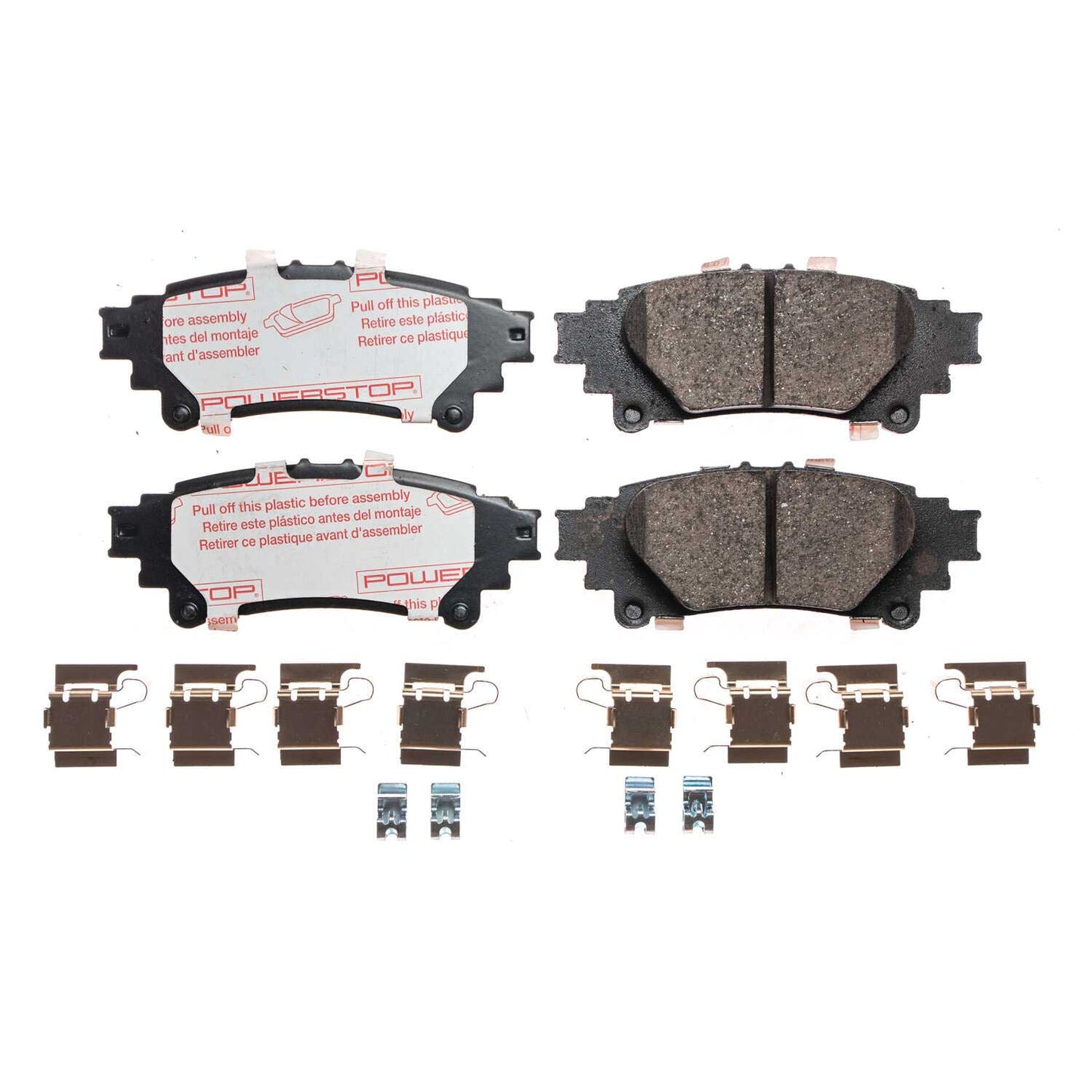 Lexus Toyota - Rear Carbon Fiber Ceramic Brake Pads by PowerStop NextGen (GS350 GS450 GS200 IS250 IS250C IS350 RC350 RC200t F Sport RX350 RX450h Sienna Prius V Highlander Mirai) (NXT-1391)