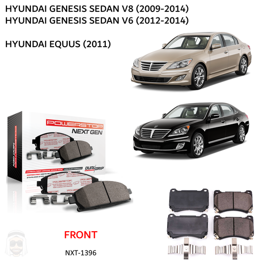 Genesis Sedan (2009-2014) - Front Carbon Fiber Ceramic Brake Pads by PowerStop NextGen (Hyundai V6 V8 Equus) (NXT-1396)