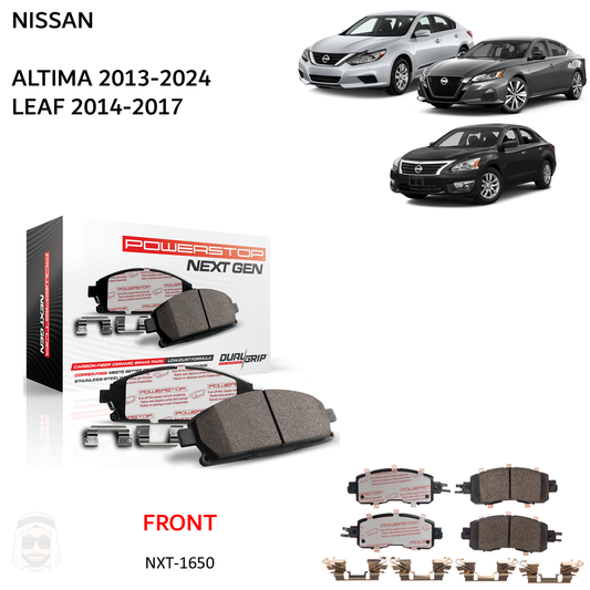 Nissan Altima (2013-2024) Front Carbon Fiber Ceramic Brake Pads by PowerStop NextGen (Manual and eBrake) (NXT-1650)