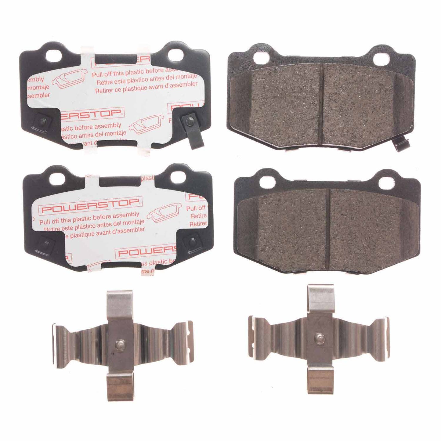 Chevrolet Ford Cadillac - Rear Carbon Fiber Ceramic Brake Pads by PowerStop NextGen (Camaro SS Corvette C7 Stingray Z06 Grand Sport Mustang Shelby GT350R ATSV) (NXT-1718)