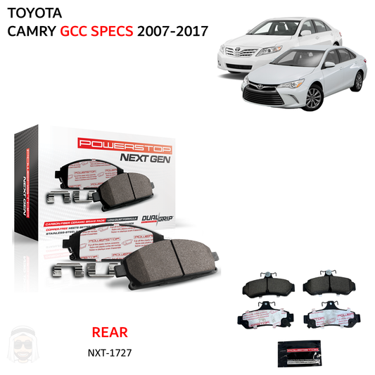 Toyota Camry 2007 to 2017 - Rear Carbon Fiber Ceramic Brake Pads by PowerStop NextGen (GCC Specs) (NXT-1727)