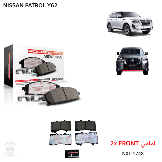 Nissan Patrol Y62 - Front Carbon Fiber Ceramic Brake Pads by PowerStop NextGen (NXT-1748)