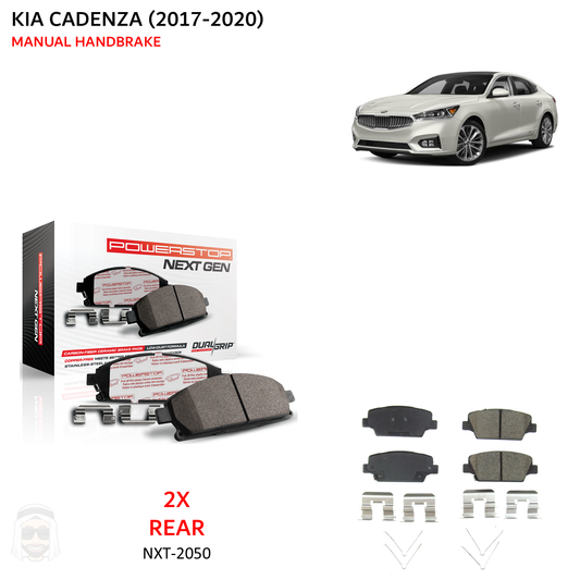 Kia Cadenza 2017 to 2020 - Rear Carbon Fiber Ceramic Brake Pads by PowerStop NextGen (NXT-2050)
