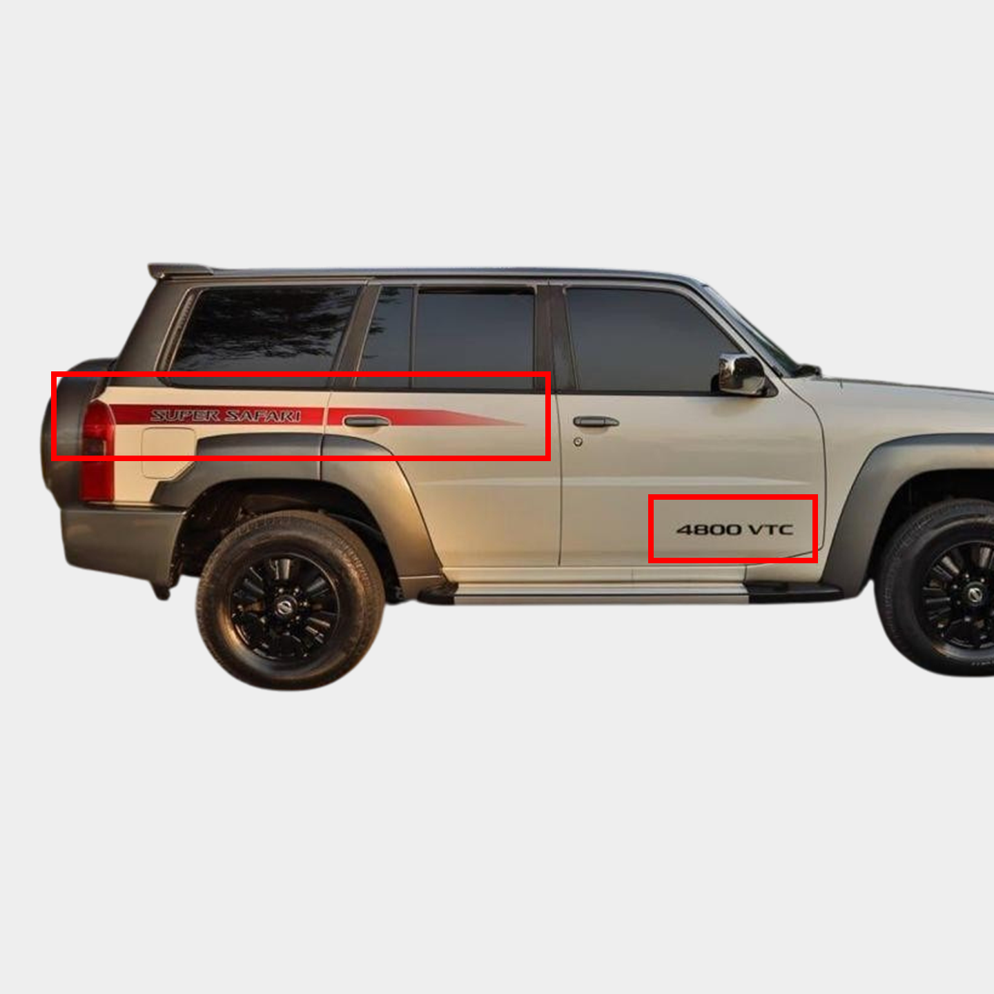 Super Safari 4-door 2017-2020 Side Stripe Stickers - Nissan Patrol Y61 VTC GU (Copy One)