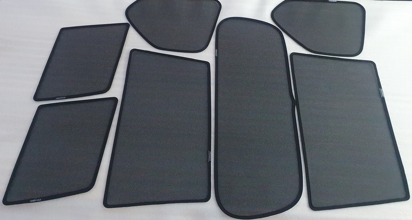 Magnetic Laser Sun Shades Kit - Toyota Prado 2010-2023 (7 pieces)