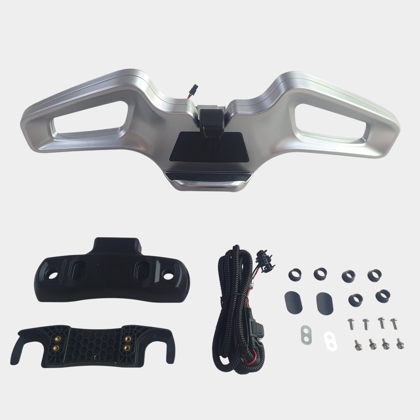 Rear Seat Jacket Hanger with Wireless Charger and Phone Holder (Satin Chrome)