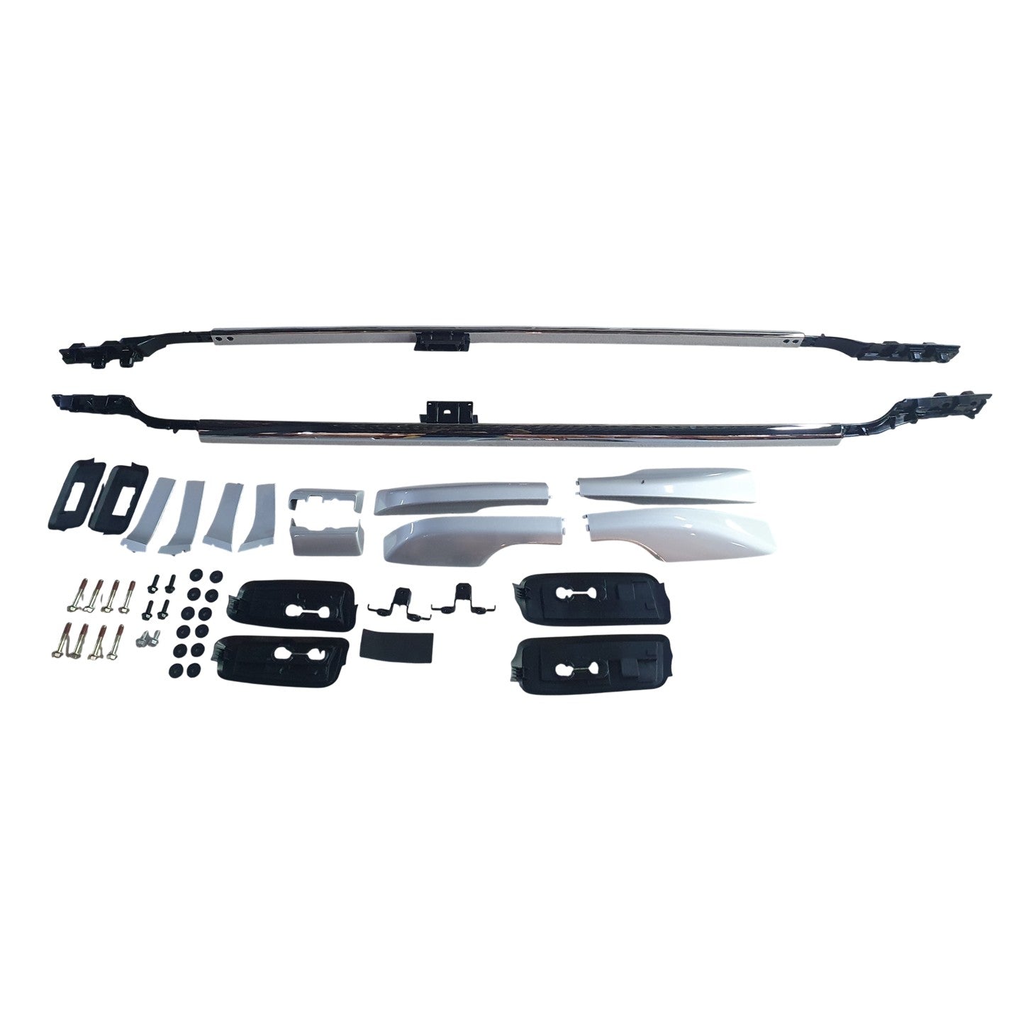 Chrome Roof Rails for Toyota Land Cruiser LC200 without Flag Pole Insert (OEM Type)