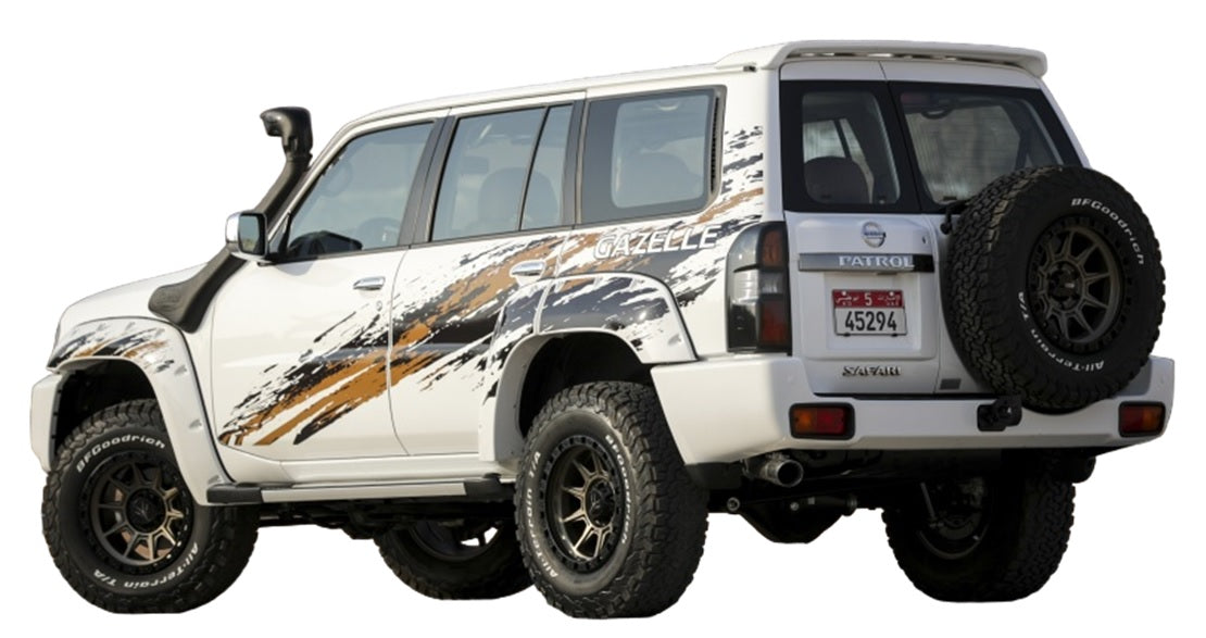 Gazelle Side Stripe Stickers (Gold/Brown) Nissan Patrol Y61 VTC GU