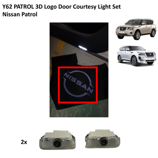 Y62 PATROL 3D Logo Door Courtesy Light Set - Nissan Patrol