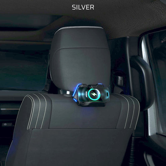 Rear Seat Wireless Charger and Phone Holder (Satin Chrome)