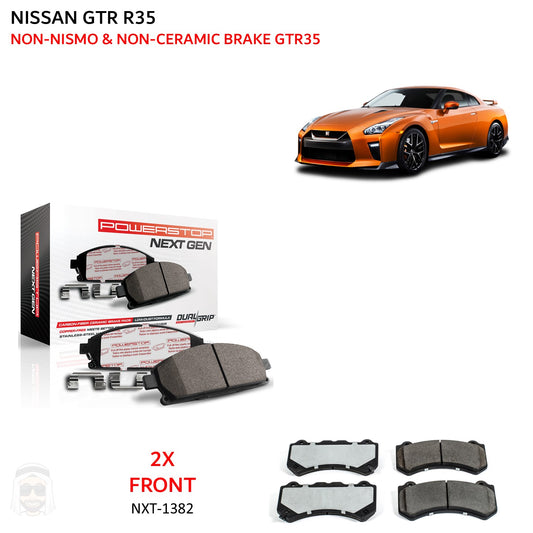 Nissan GTR R35 - Front Carbon Fiber Ceramic Brake Pads by PowerStop NextGen (NXT-1382)