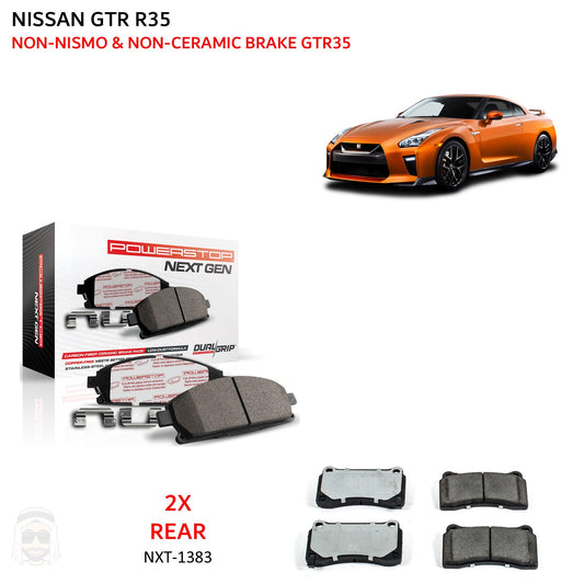 Nissan GTR R35 - Rear Carbon Fiber Ceramic Brake Pads by PowerStop NextGen (NXT-1383)
