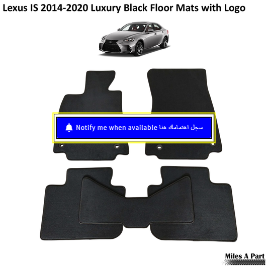 Lexus IS 2014-2020 Luxury Black Floor Mats with Logo