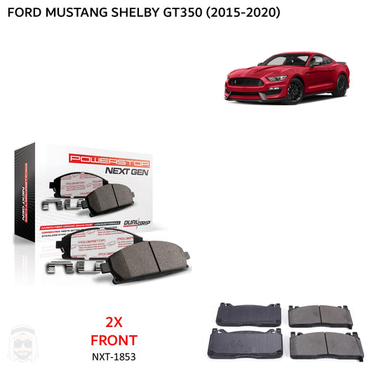 Mustang Shelby GT350 (2015-2020) Front Carbon Fiber Ceramic Brake Pads by PowerStop NextGen (Ford) (NXT-1853)