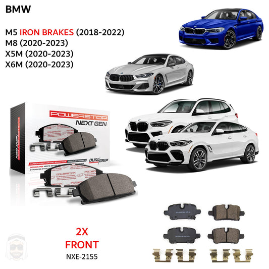 BMW M5 (2018-2022)  Front Carbon Fiber Ceramic Brake Pads by PowerStop NextGen (M8 Gran Coupe X5M X6M Competition) (NXE-2155)