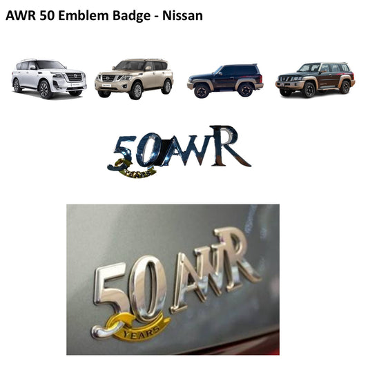 AWR 50 Emblem Badge - Nissan Patrol Y61 VTC GU Y62 Al Rostamani