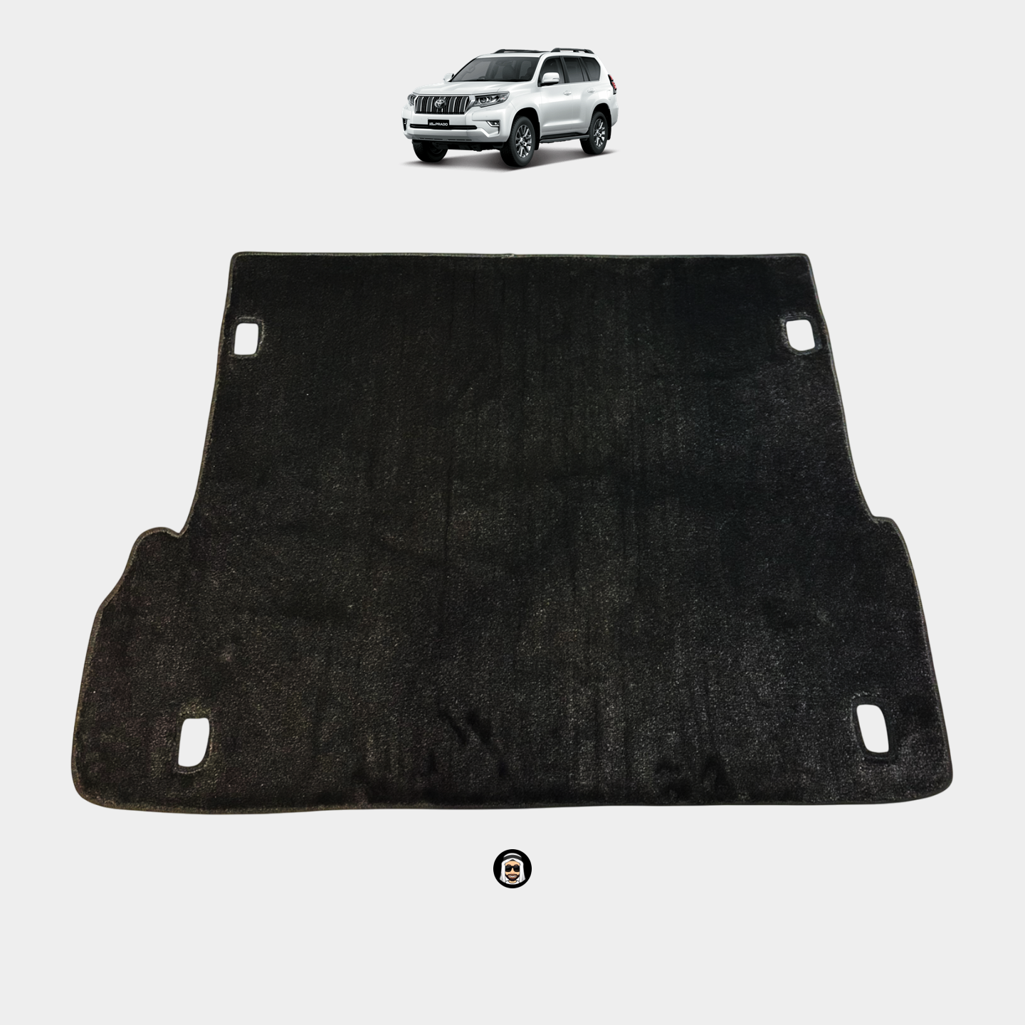 Black Rear Trunk Floor Mat – Toyota Prado (2010–2024)