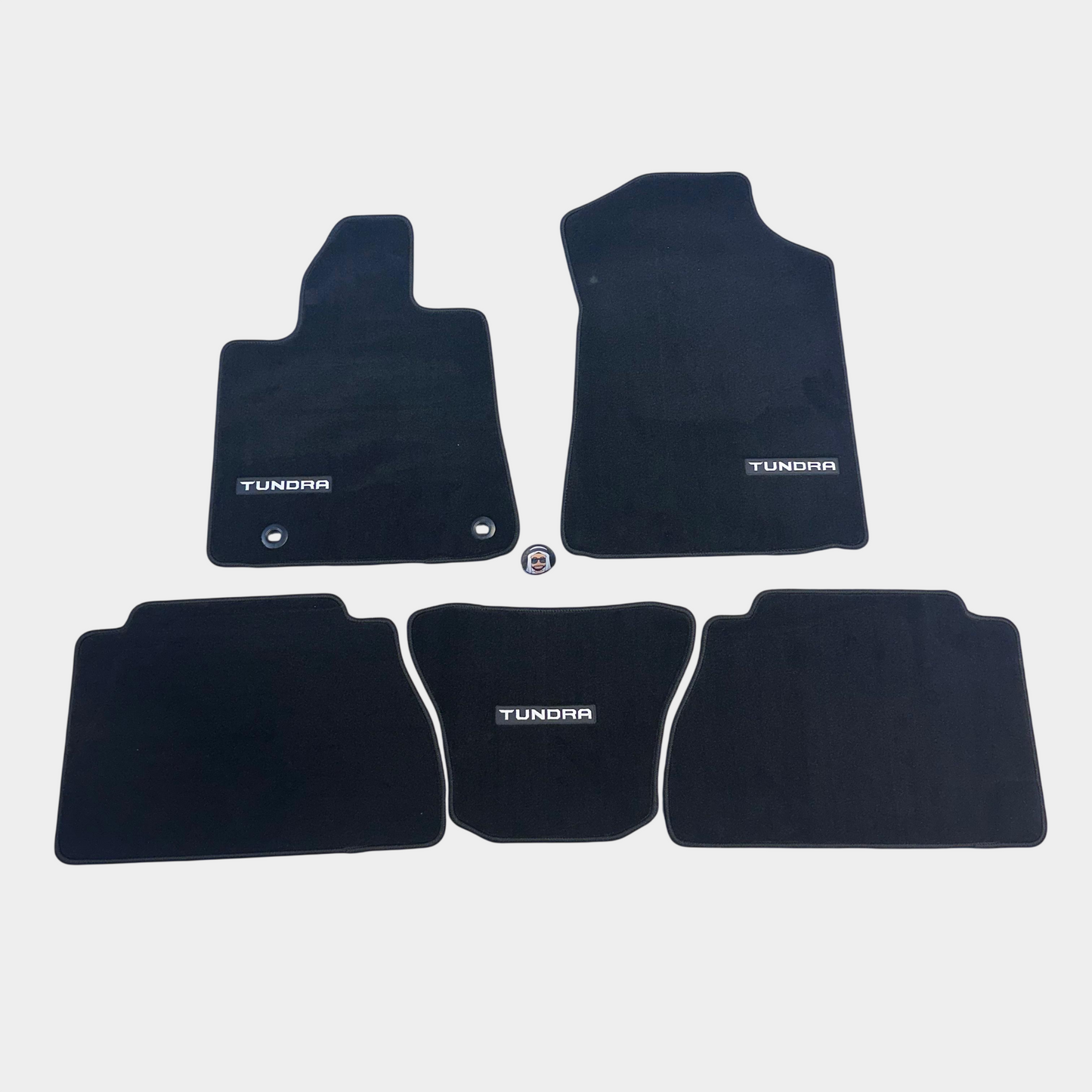 Toyota Tundra 2007-2021 Luxury Black Floor Mats with Logo (5 pieces)