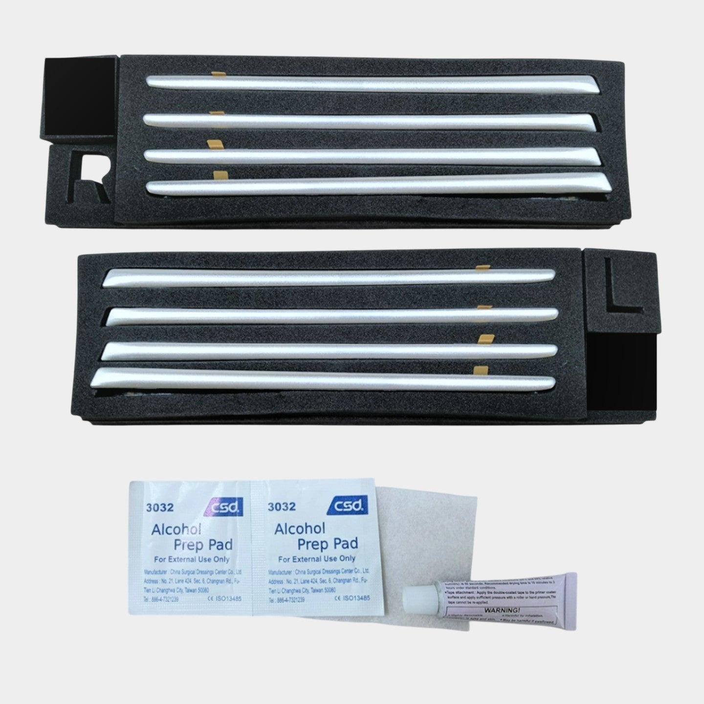 Front Grill Brushed Silver Trims - Toyota Land Cruiser LC300
