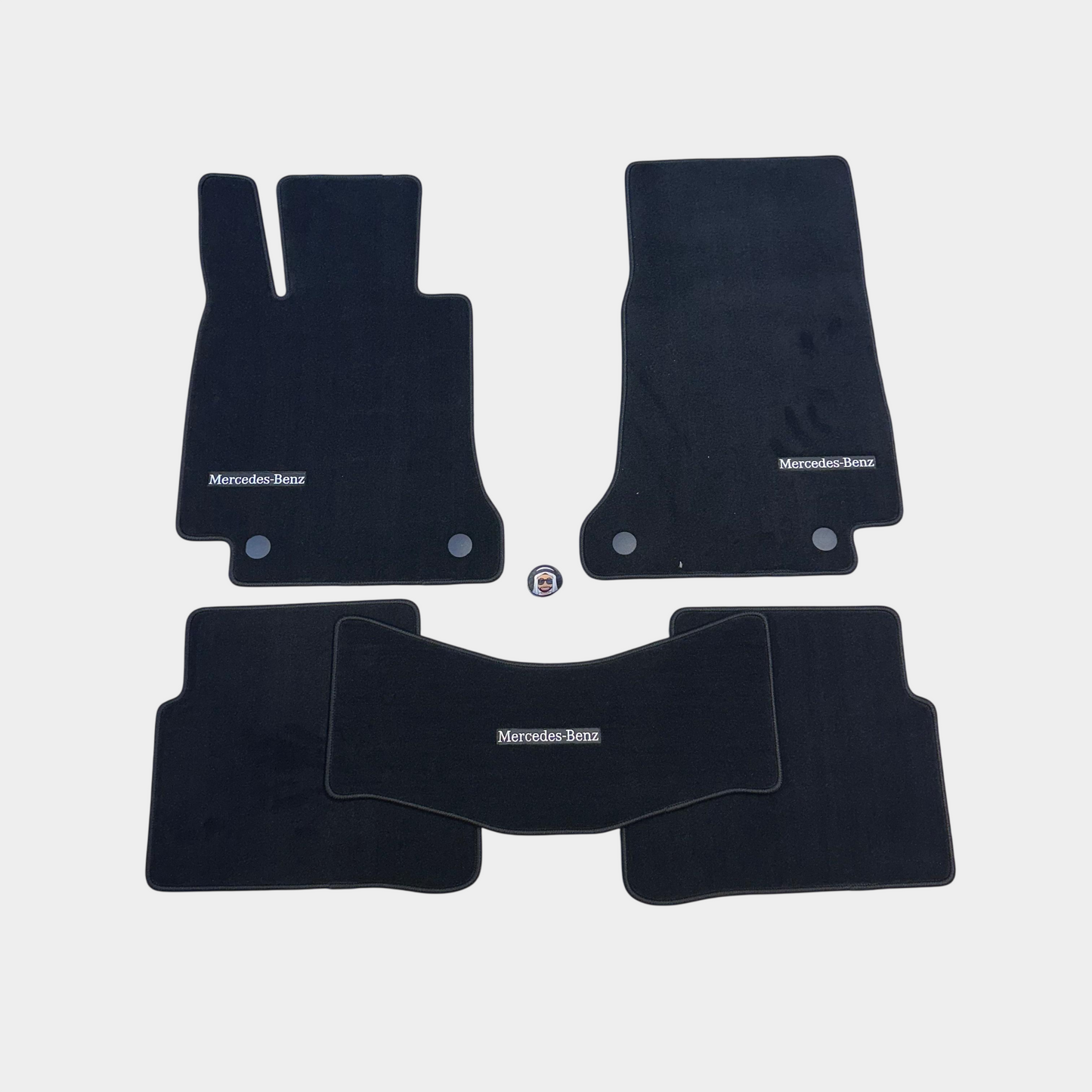 Mercedes C Class W205 2014-2021 Luxury Black Floor Mats with Mercedes-Benz Logo