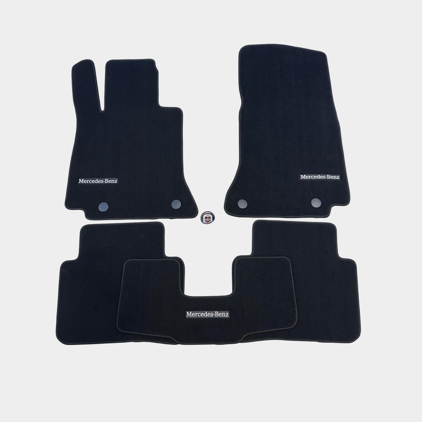 Mercedes C Class W206 2022+ Luxury Black Floor Mats with Mercedes-Benz Logo