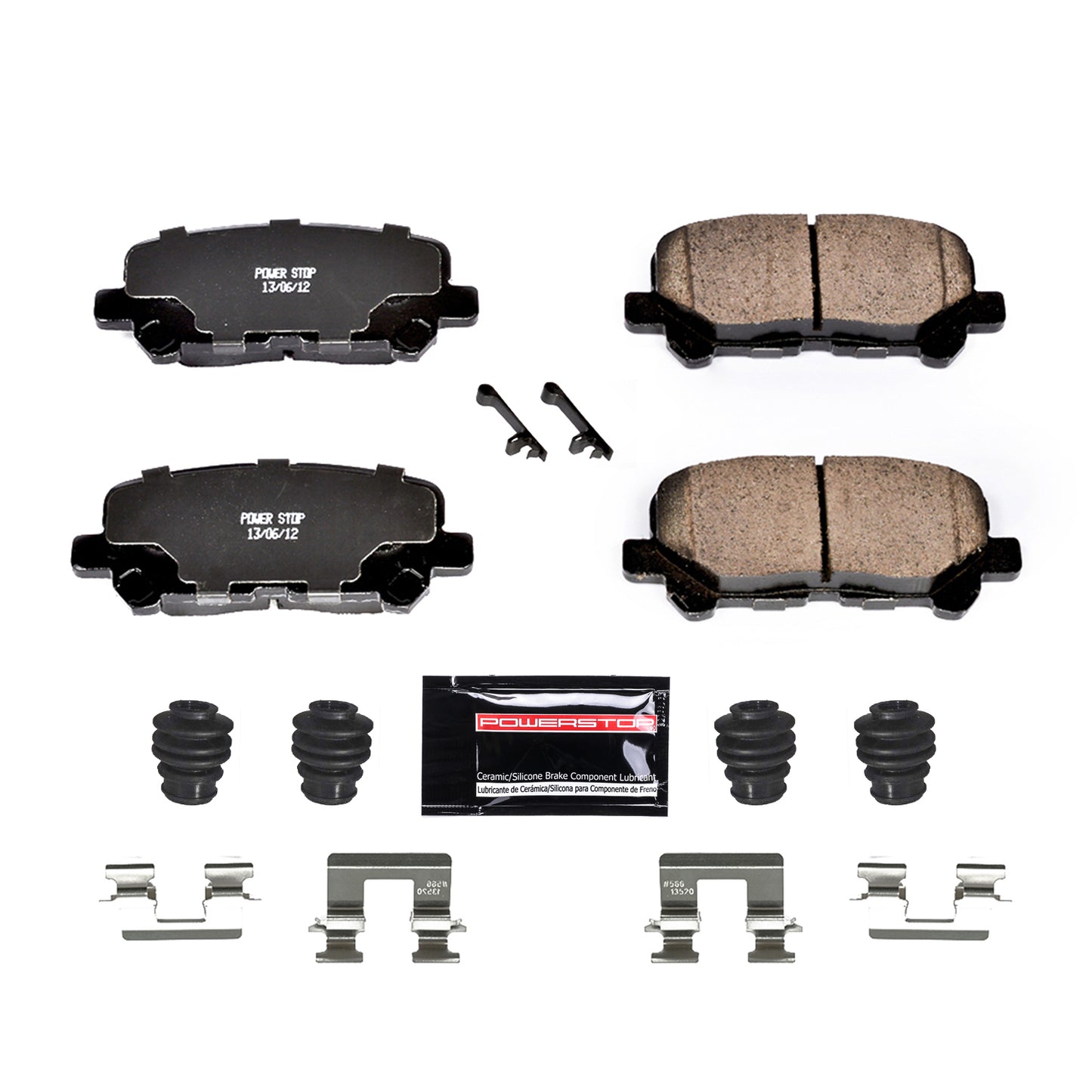 Rear Carbon Fiber Ceramic Brake Pads by PowerStop Evolution Sport Z23-1585
