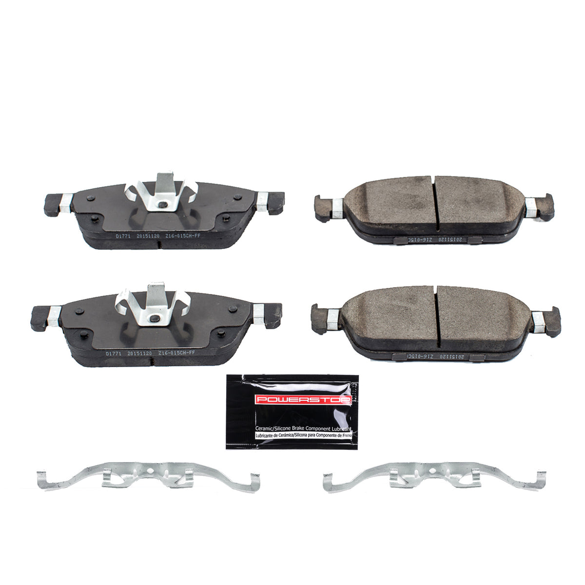 Front Carbon Fiber Ceramic Brake Pads PowerStop Evolution Sport Z23-1771