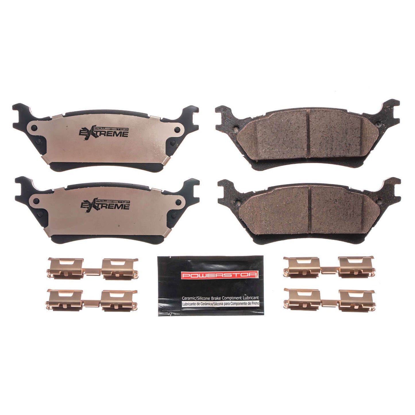 Ford F150 (2012-2018 Manual Handbrake) Rear Carbon Ceramic Brake Pads by PowerStop Extreme Z36 (Z36-1602)