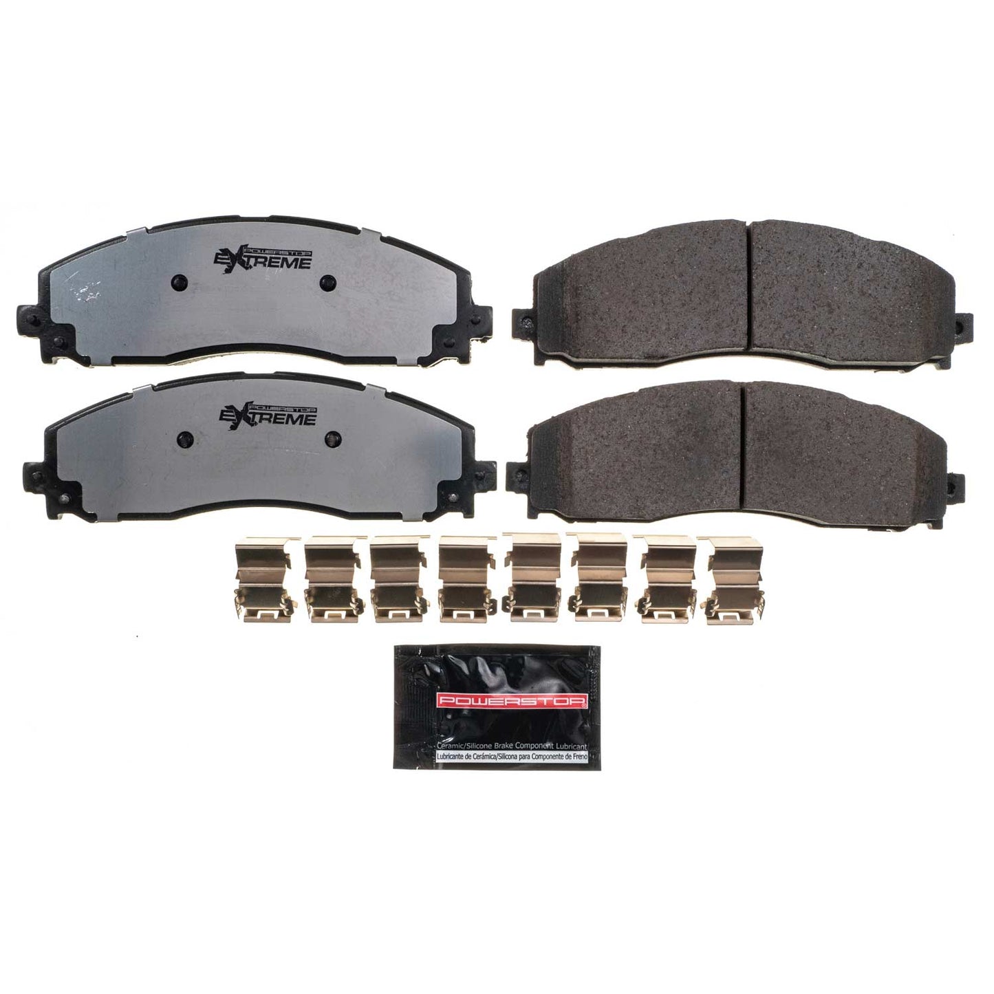 Ford F250 F350 (2012-2022) - Rear Carbon Ceramic Brake Pads by PowerStop Extreme Z36 (F450 Super Duty Pickup SRW DRW) (Z36-1691)