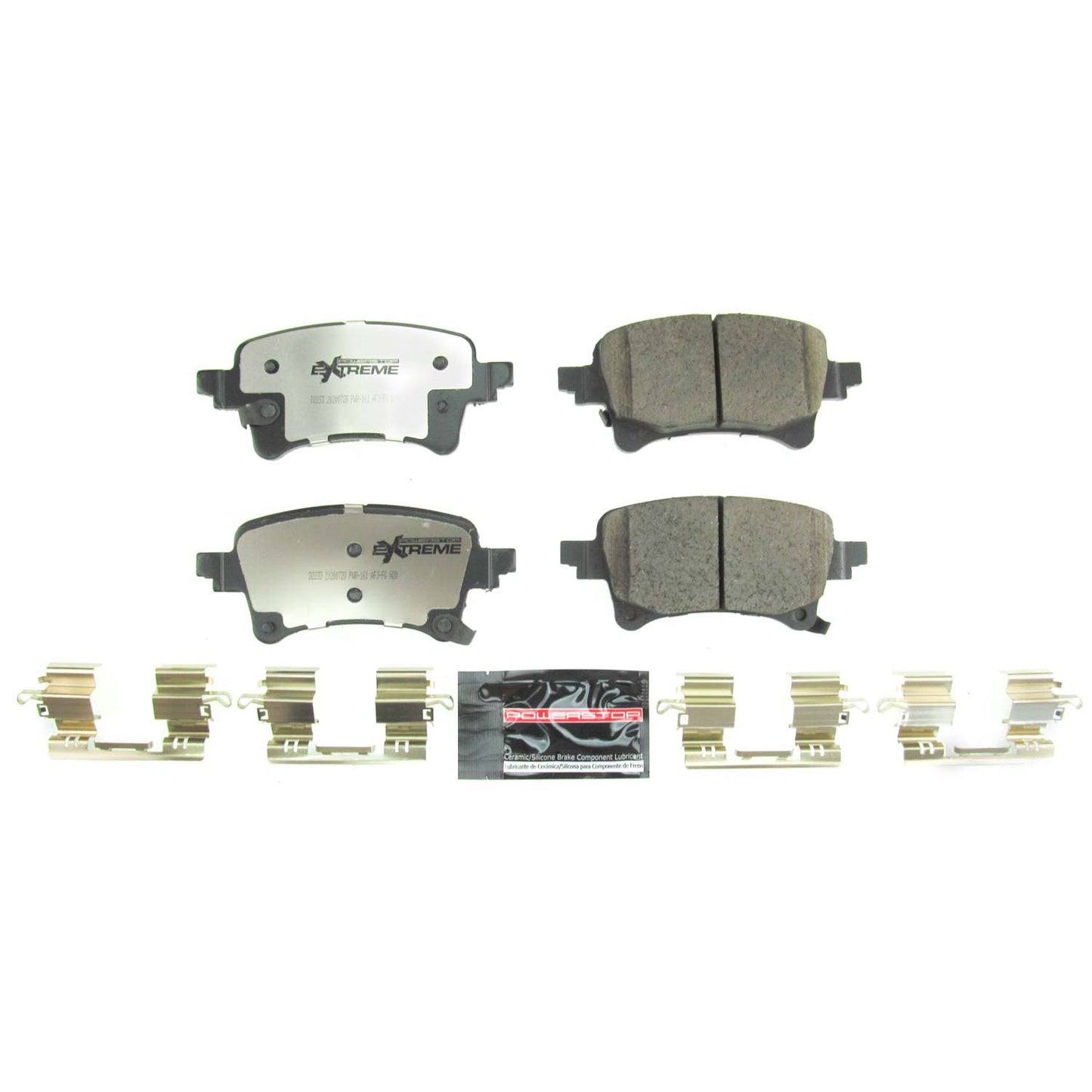 Jeep Gladiator Wrangler (2020+) Rear Carbon Ceramic Brake Pads by PowerStop Extreme Z36 (JL BR3 BR4 BR5) (Z36-2233)