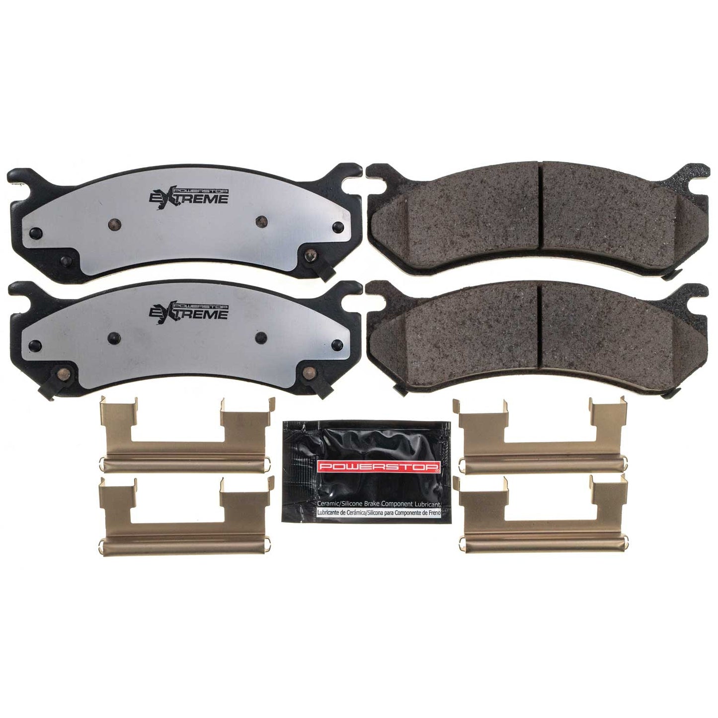 GMC Chevrolet 2500 3500 - Carbon Ceramic Brake Pads by PowerStop Extreme Z36 (Silverado Avalanche Express Van Suburban Sierra Yukon XL Savana HD Cadillac Escalade Hummer H2) (Z36-785)