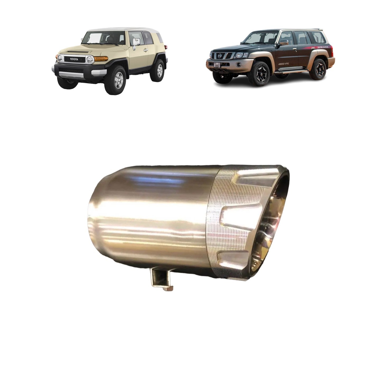 Falcon Exhaust Tip Nissan Patrol Y61 VTC GU and Toyota FJ Cruiser