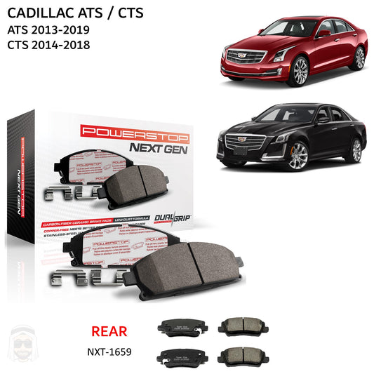 Cadillac ATS CTS - Rear Carbon Fiber Ceramic Brake Pads by PowerStop NextGen (NXT-1659)