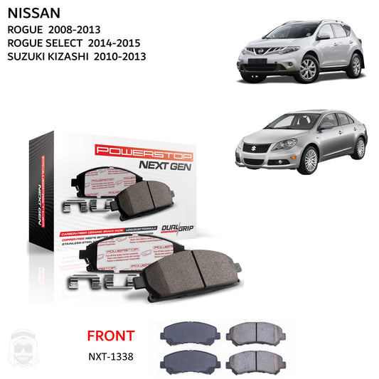 Nissan Rogue Suzuki Kizashi - Front Carbon Fiber Ceramic Brake Pads by PowerStop NextGen (Select) (NXT-1338)