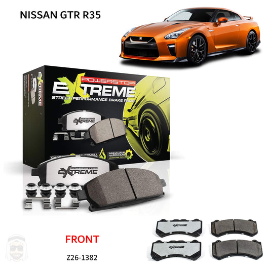 Nissan GTR R35 - Front Carbon Ceramic Brake Pads by PowerStop Extreme Z26 (Z26-1382)