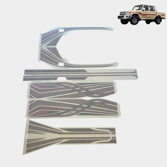 LC79 2019 Double Cab Pickup Side Stripe Stickers - Toyota Land Cruiser LC70