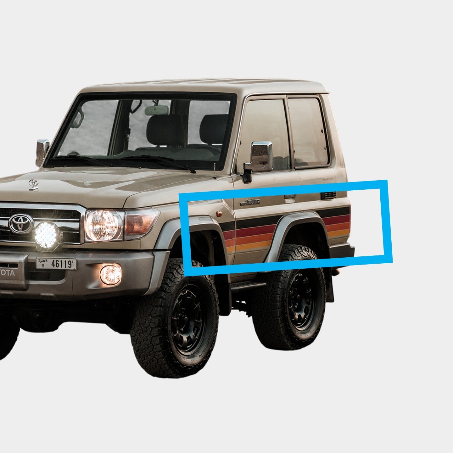 LC71 Hardtop Heritage Edition Side Stripe Stickers - Toyota Land Cruiser LC70