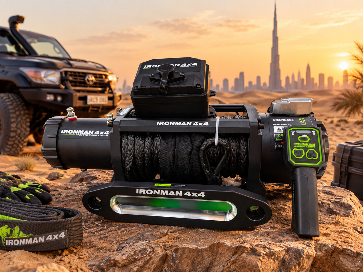 Ironman 4x4 Frontier 5.5 Ton Electric Winch with Synthetic Rope & Wireless Remote